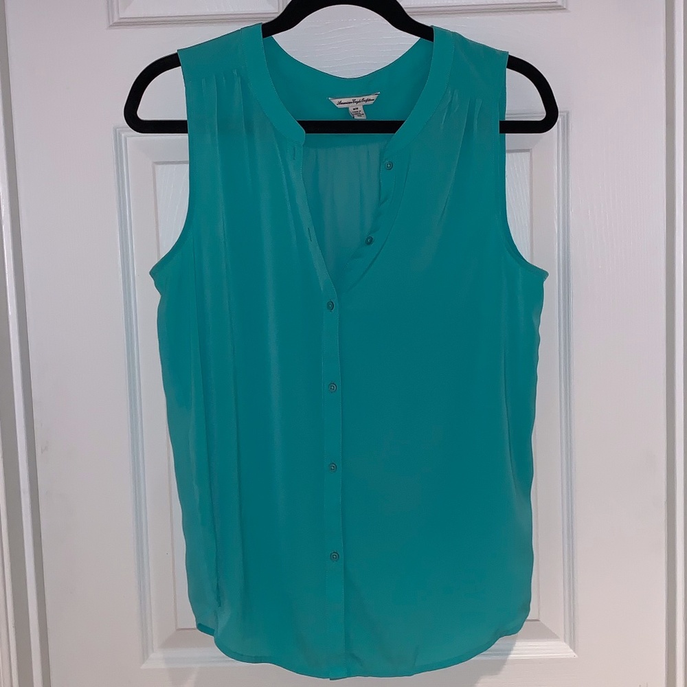AE Button Sheer Top